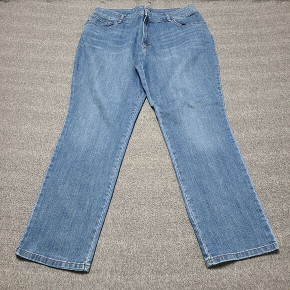 Lee Womens Jeans 18 Relaxed Fit Straight Leg Mid Rise Denim Pants - Picture 1 of 9